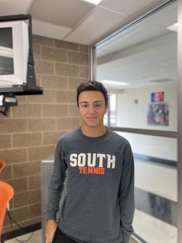 Wheaton South’s Luca Olivito Wins Tennis Conference with Jack Wagner